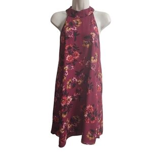 EIGHT SIXTY Floral Halter Dress Red Size M
